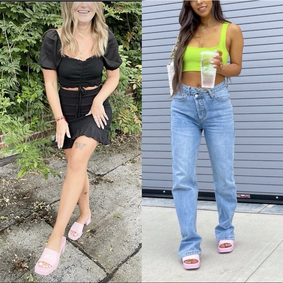 Black Jelly Block Heels - Picture 11 of 14